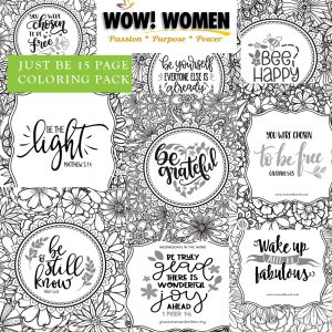 Just Be Coloring Pack for WOW Women