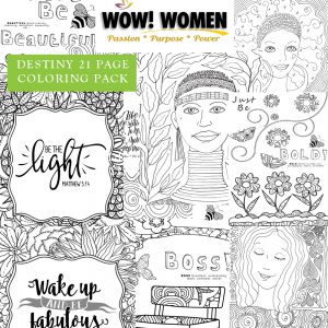 WOW Women Of Destiny Coloring Page Set - 21 Pages