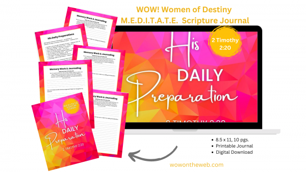 WOW Women of Destiny Printable Scripture Memory Journal