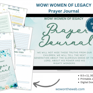 Printable Prayer Journal - WOW! Women of Legacy
